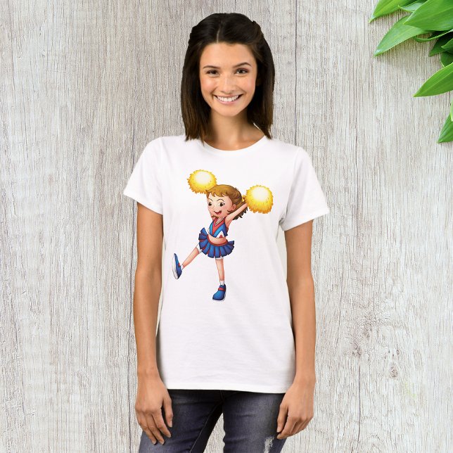 Cheerleader With Yellow Pom Poms T-Shirt (Creator Uploaded)