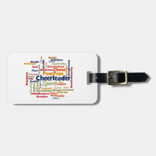 Cheerleader Word Cloud (Cheer Leader) Luggage Tag