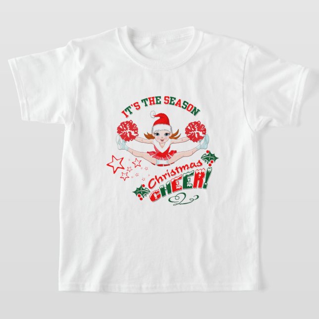 Cheerleader's Christmas Cheer T-Shirt (Laydown)