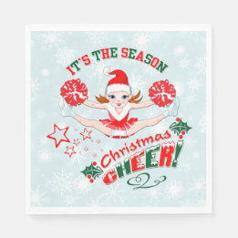 Cheerleaders Christmas Party Napkin