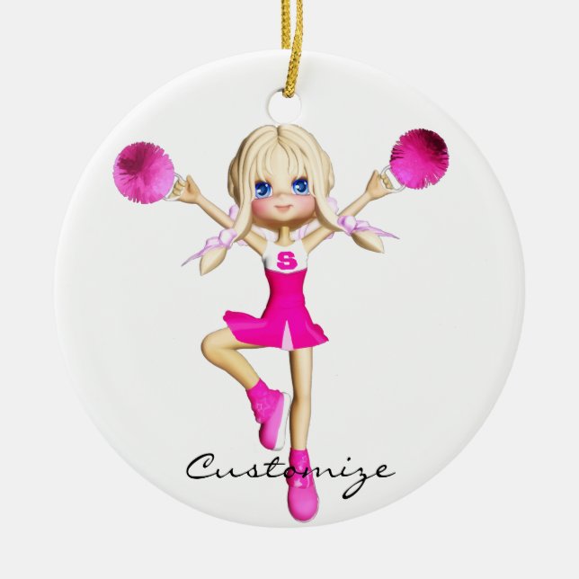 Cheerleaders Gonna Cheer Thunder_Cove Ceramic Tree Decoration (Front)