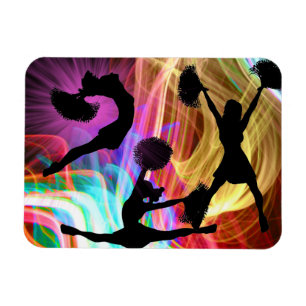 Cheerleaders in Electric Laser Show Magnet