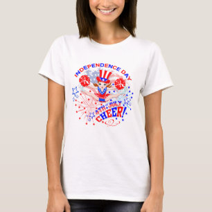 Cheerleader's, Independence Day, 4th July, Cheer T-Shirt