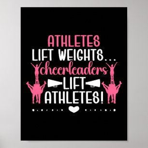Cheerleaders Lift Athletes Cheerleader Cheerleadin Poster
