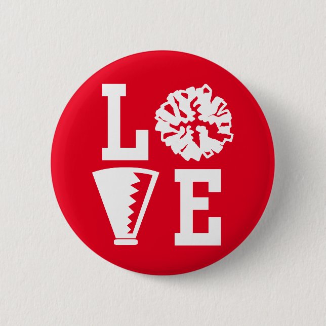Cheerleaders, Love Cheer 6 Cm Round Badge (Front)