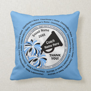 Cheerleader's Names Thank You Gift for Cheer Coach Cushion