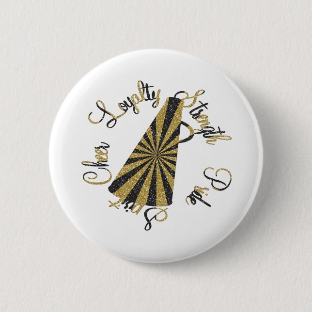 Cheerleading 6 Cm Round Badge (Front)