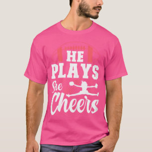 Cheerleading And Football Mum Of Both Football Che T-Shirt