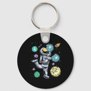 Cheerleading Astronaut Cheerleader Cheer Flyer Boy Key Ring