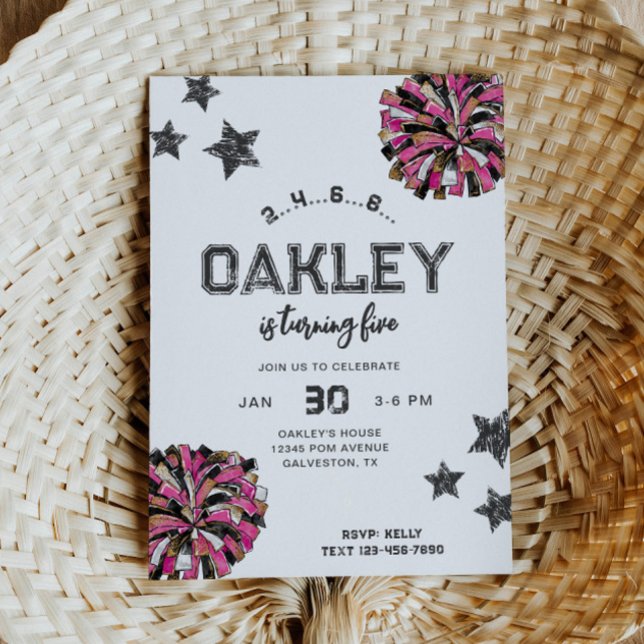 Cheerleading Birthday Invitations | Cheer Party (Creator Uploaded)