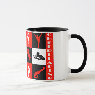 Cheerleading Block Mug in Red