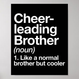 Cheerleading Brother Definition Funny Sports Poster