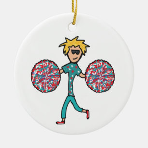 Cheerleading Ceramic Tree Decoration