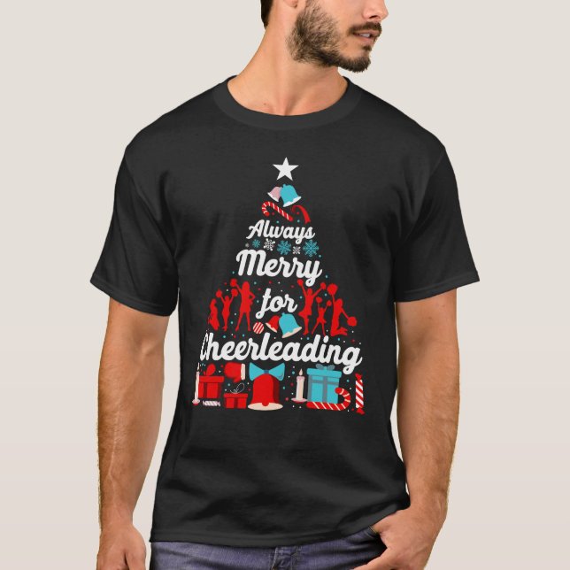 Cheerleading Cheer Always Merry For Cheerleading T-Shirt (Front)