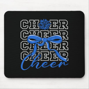 Cheerleading Cheer Blue Coquette Bow Cheerleader F Mouse Mat