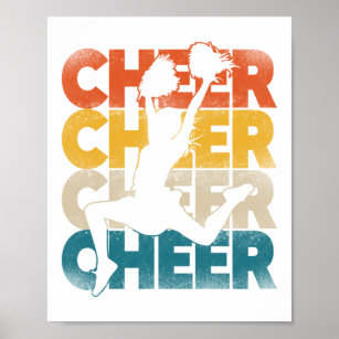 Cheerleading Cheer Cheer Retro Vintage Poster