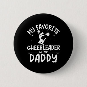 Cheerleading Cheer Dad Shirt Pride Fathers Day Men 6 Cm Round Badge