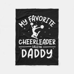 Cheerleading Cheer Dad Shirt Pride Fathers Day Men Fleece Blanket