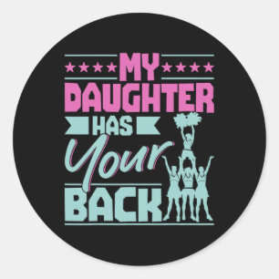 Cheerleading Cheer Mum Ckspot - My Daughter Has Yo Classic Round Sticker