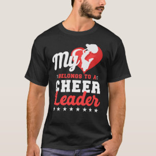 Cheerleading Cheer My Heart Belongs To A T-Shirt
