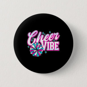 Cheerleading Cheer Vibe Funny Cheerleader 6 Cm Round Badge