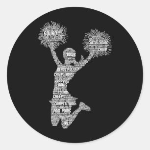 Cheerleading Cheerleader Cheer Girls _1 Classic Round Sticker