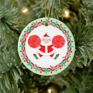 Cheerleading Cheerleader Holiday Gift Ceramic Tree Decoration