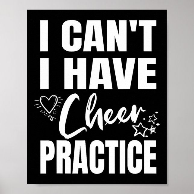 Cheerleading Cheerleader Stuff Cheer Squad Practic Poster (Front)