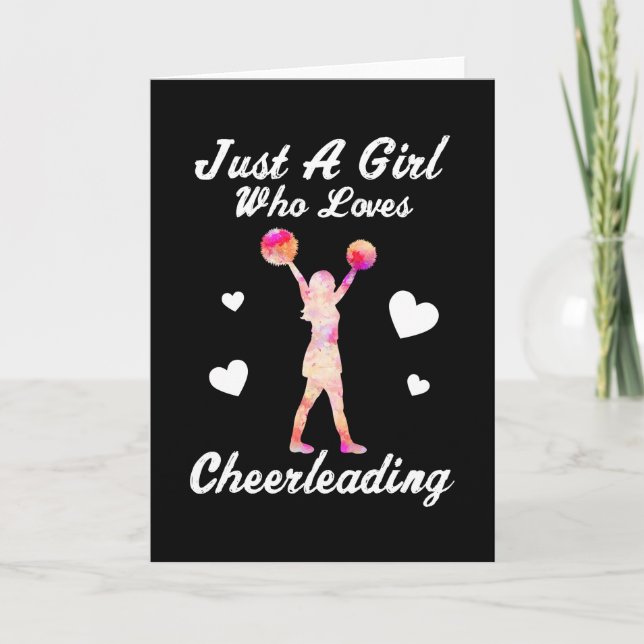 Cheerleading Cheerleaders Love Quote Girl Gift Card (Front)