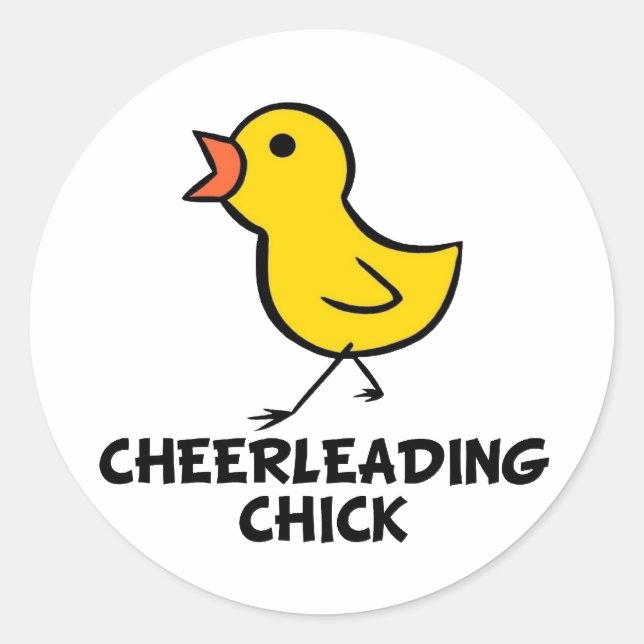 Cheerleading Chick Sticker (Front)