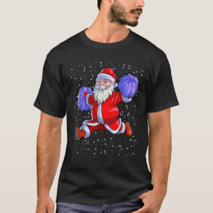 Cheerleading Christmas Cheering Santa Claus Cheer  T-Shirt