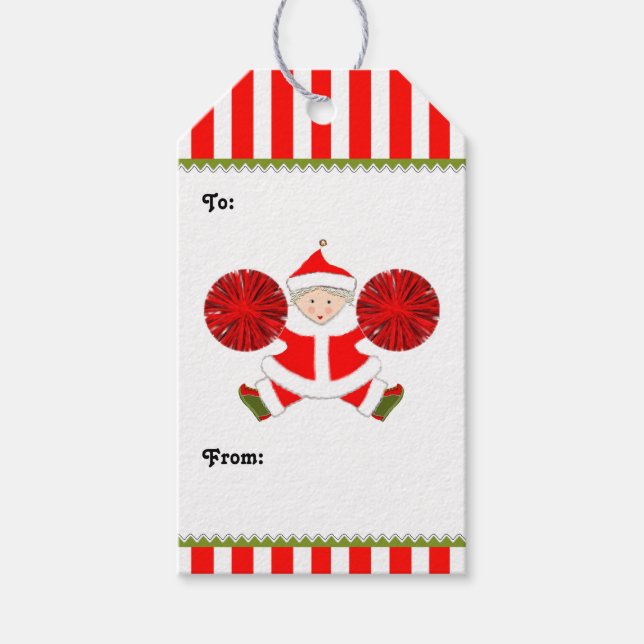 Cheerleading Christmas Gift Tags (Front)