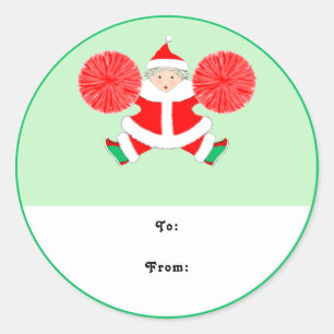 Cheerleading Christmas gift tags