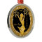 Cheerleading Christmas Ornaments, Black and Gold