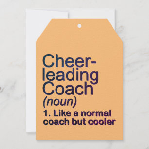 Cheerleading Coach Definition, Cheerleader Gifts Thank You Card