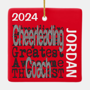 Cheerleading Coach Extraordinaire CUSTOM Ceramic Ornament