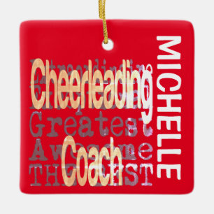 Cheerleading Coach Extraordinaire CUSTOM Ceramic Ornament