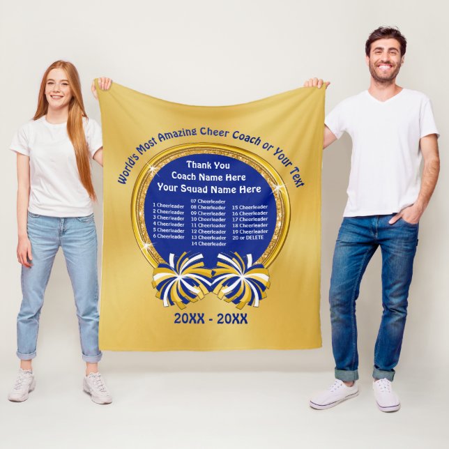 Cheerleading Coach Gift ideas, ALL Cheerleaders Fleece Blanket (In Situ)