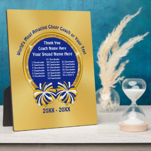 Cheerleading Coach Gift Ideas Personalized Plaque