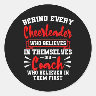 Cheerleading Coach Team Cheer Cheerleader Squad Ch Classic Round Sticker