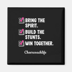 Cheerleading Coach Trainer School Cheerleader Chee Magnet