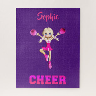 Cheerleading Cute Pink & Purple Puzzle