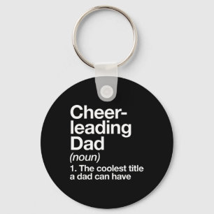 Cheerleading Dad Definition Funny Sports Key Ring