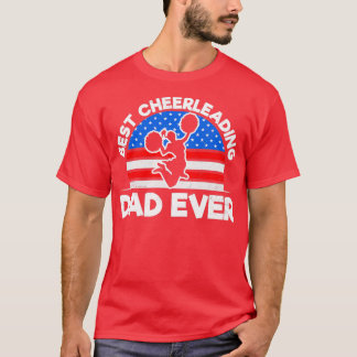 Cheerleading Dad Shirt American Flag Best Gift