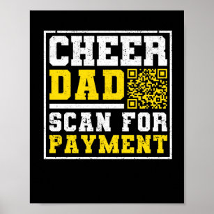 Cheerleading Daddy Father's Day Cheer Dad Scan Poster