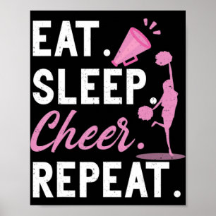 Cheerleading Dance Cheerleader Girls Eat Sleep Che Poster