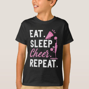 Cheerleading Dance Cheerleader Girls Eat Sleep Che T-Shirt