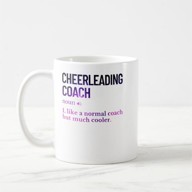 cheerleading definition cheerleading lovers coffee mug (Left)