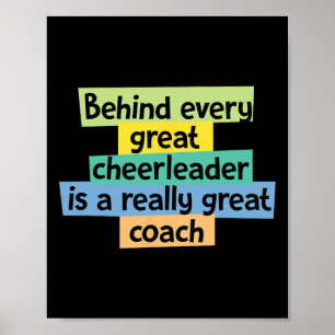 Cheerleading Design For A Coach Poster