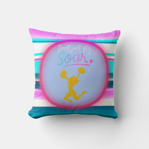 Cheerleading "Don't Just Fly, Soar" Stripes    Cushion